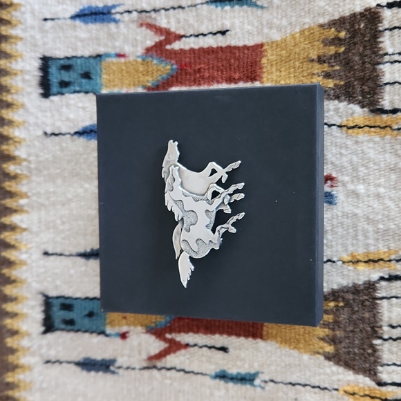Native American Navajo Jewelry - Fabulous Native American Navajo Sterling Horse Brooch By Frank Salcido 🐎♥️